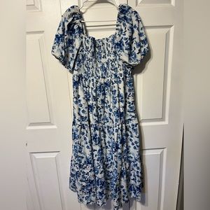 Abercrombie blue and white dress